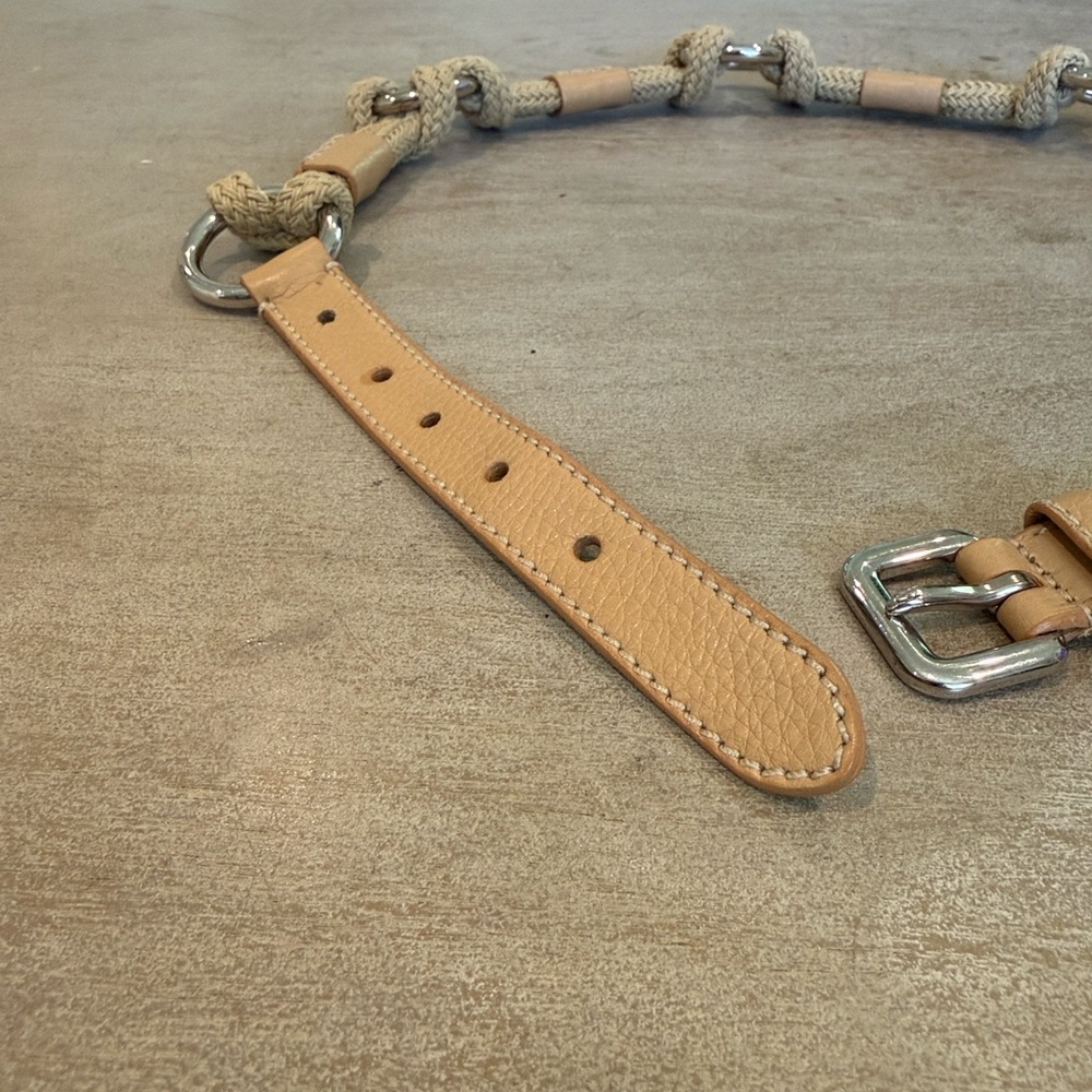 Prada Tan and Silver Women's Rope Belt - Picture 4 of 6
